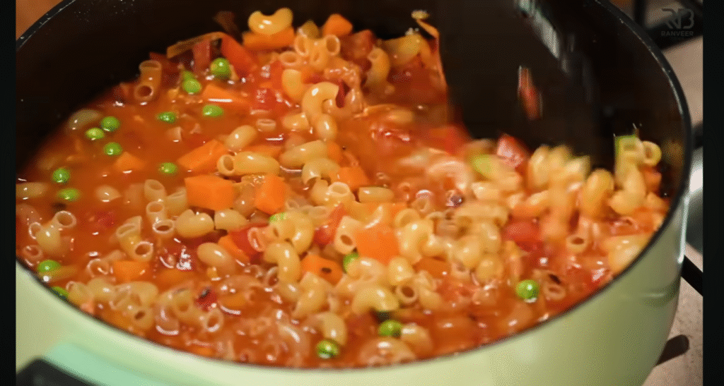 Cheesy Masala Macaroni Pasta